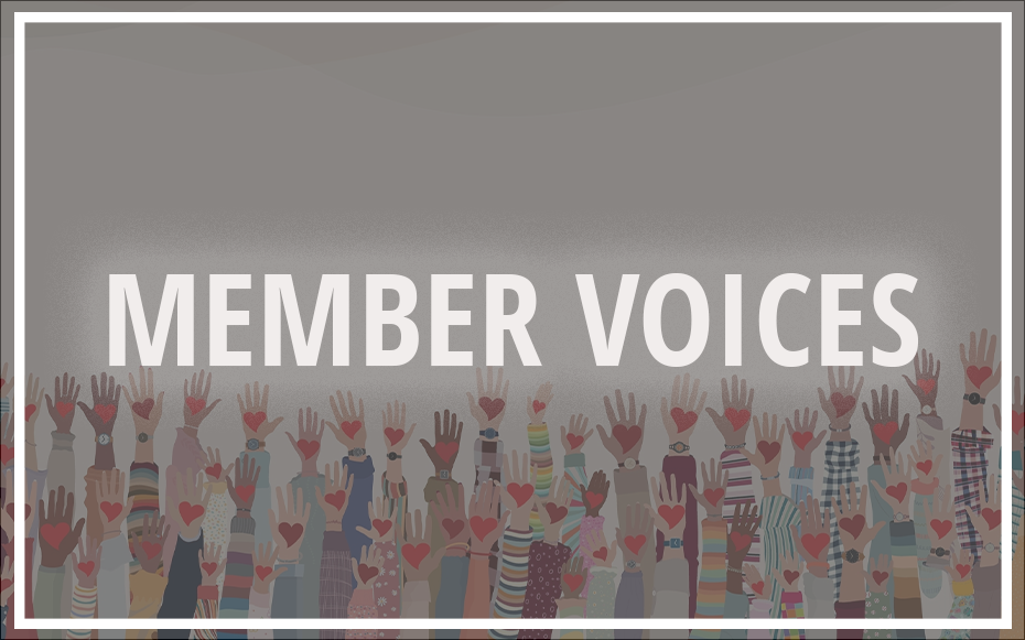 An illustrated group of raised hands.