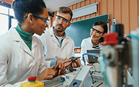 A group of scientists at work.