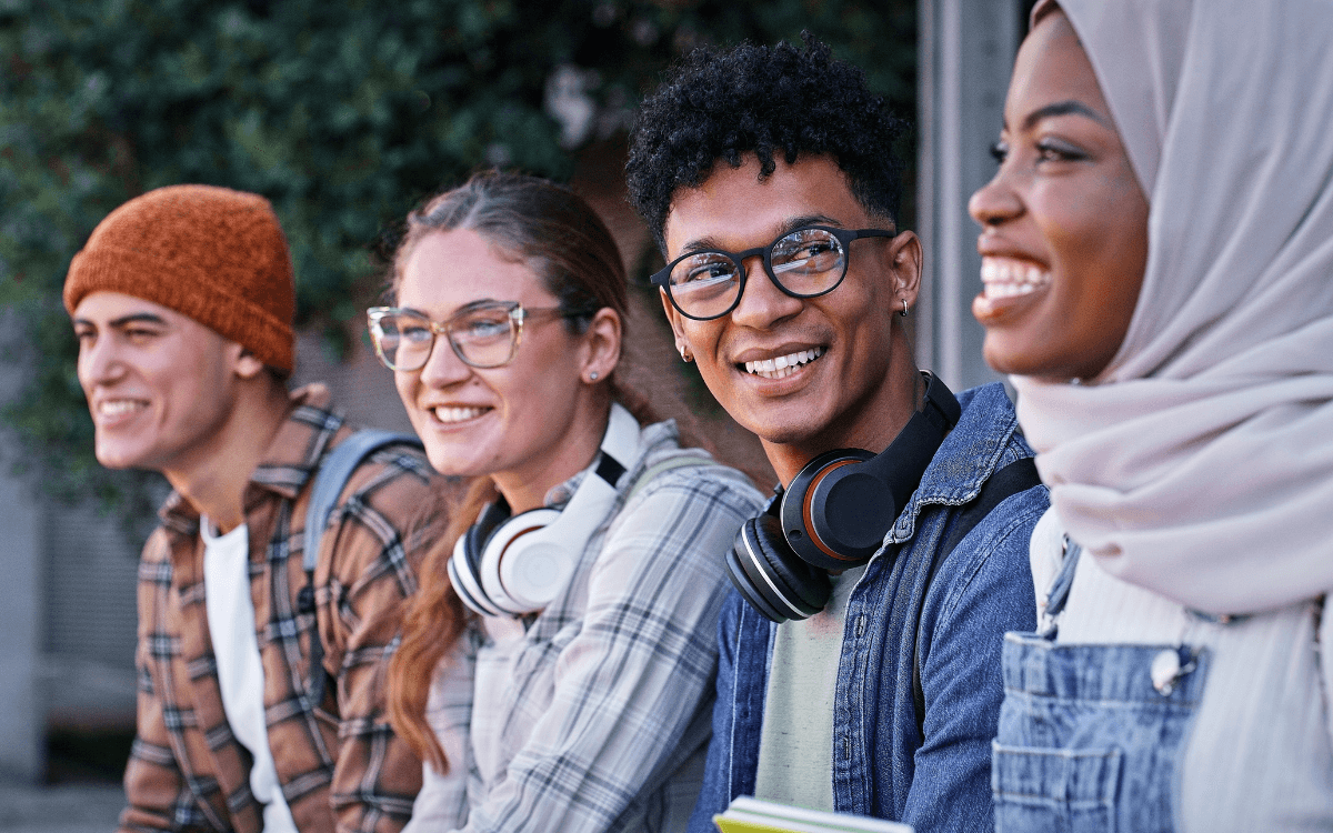 A group of college students.